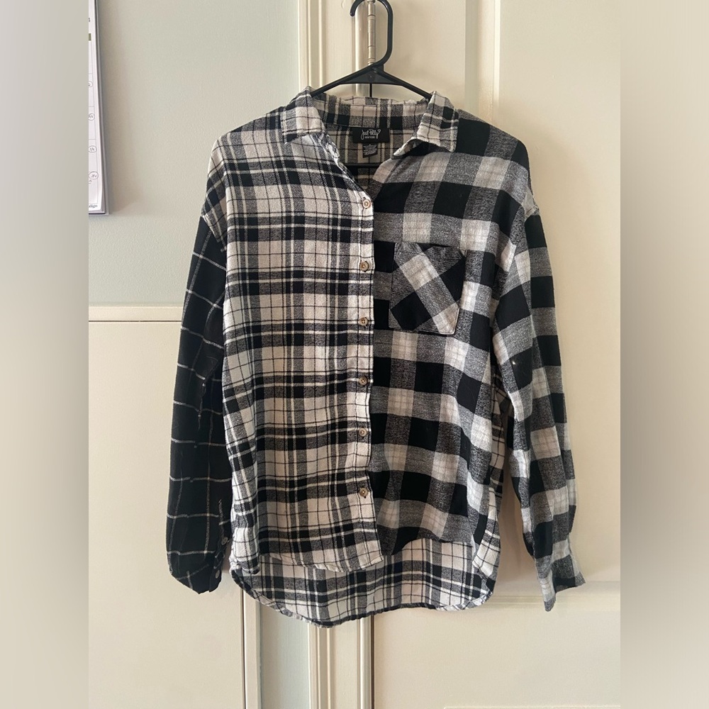 Black & White Plaid Shirt